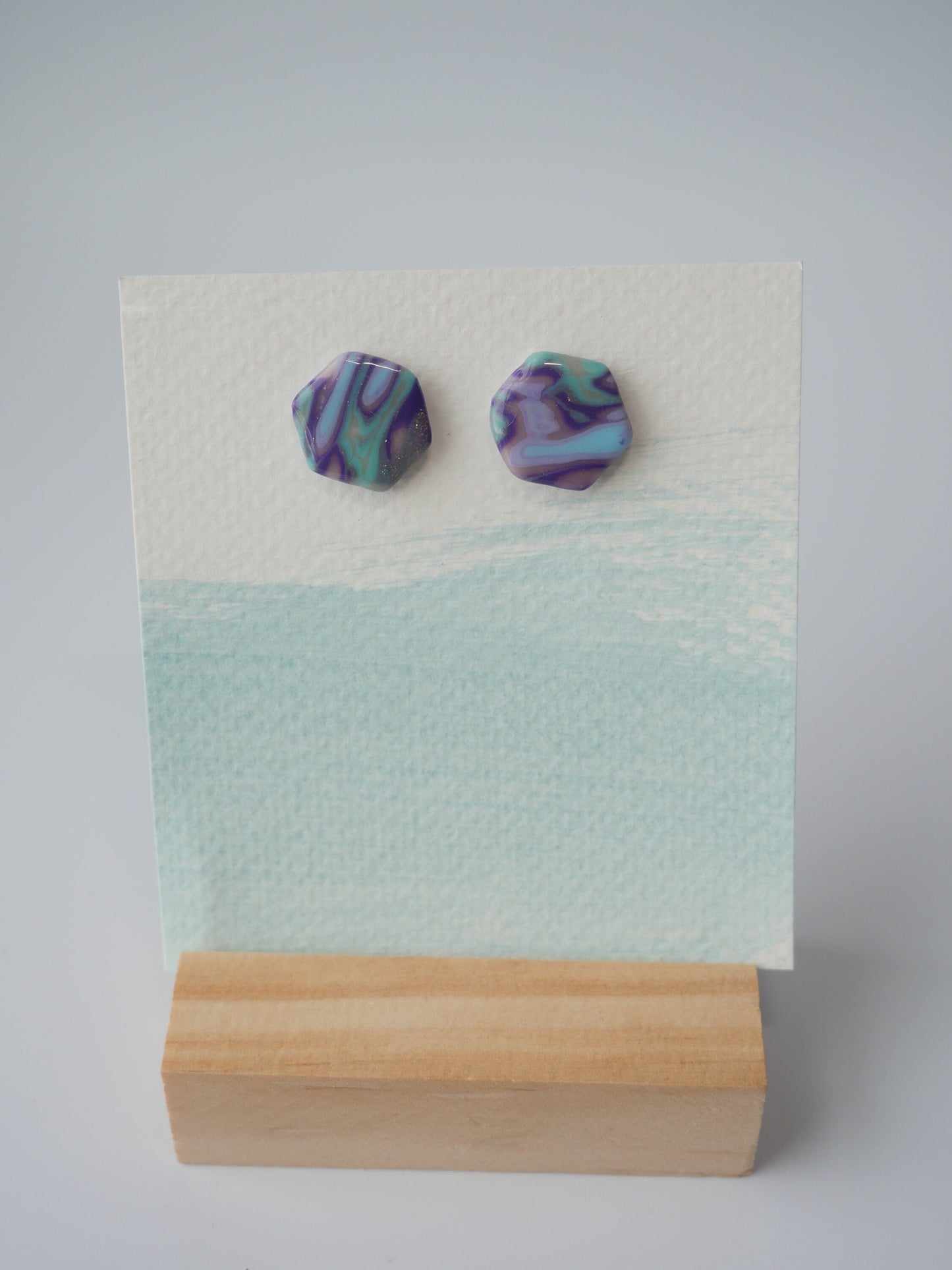 Maine-Inspired Geometric Poly Clay Earrings – Handcrafted Jewelry - Maine Made