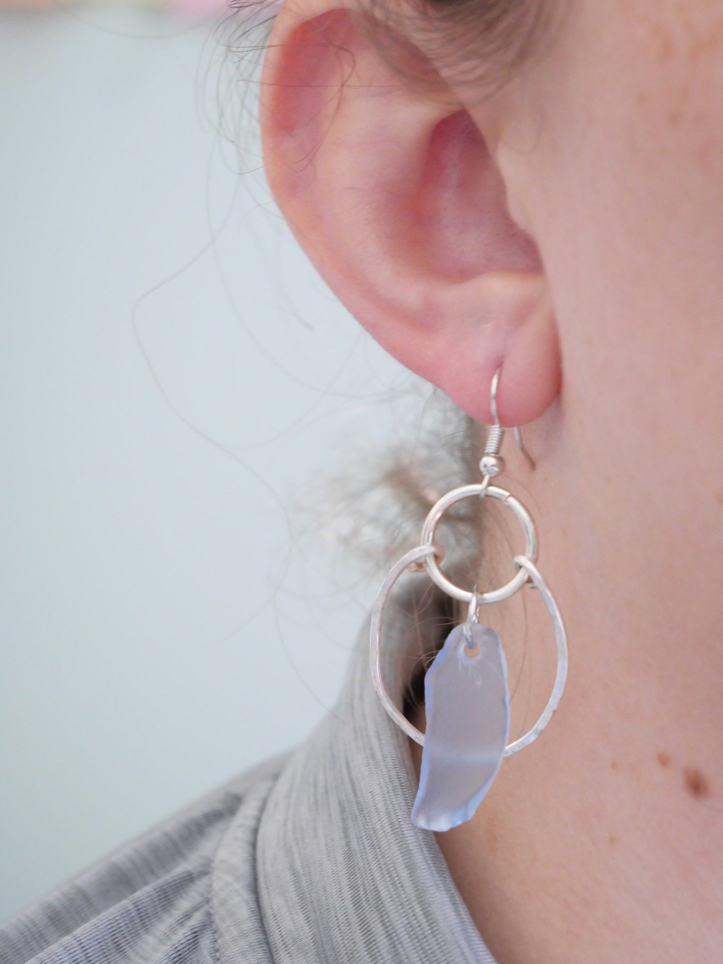 Handmade Maine Sea Glass Earrings - One-of-a-Kind Coastal Jewelry - Inspired By Maine - Made in Maine
