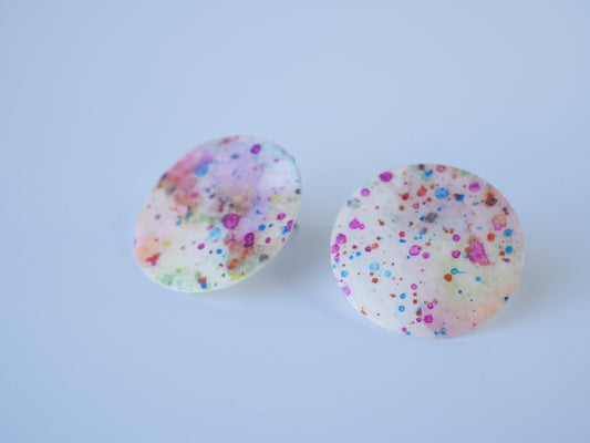 Jaw Breaker Watercolor Stud Earrings